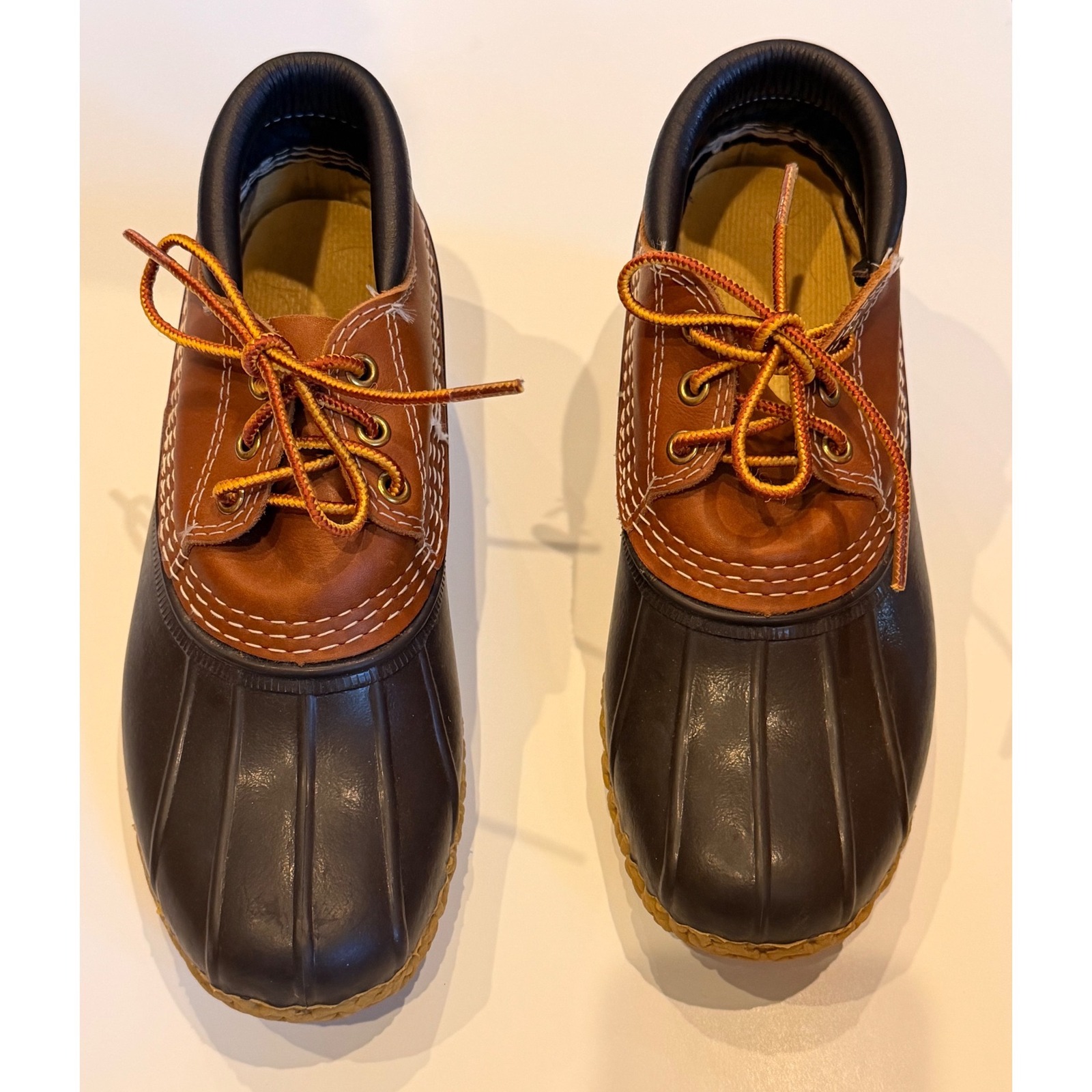 Ll Bean Bean Boots Womens 6 M Brown Leather Gumshoe Duck Boots Low Top